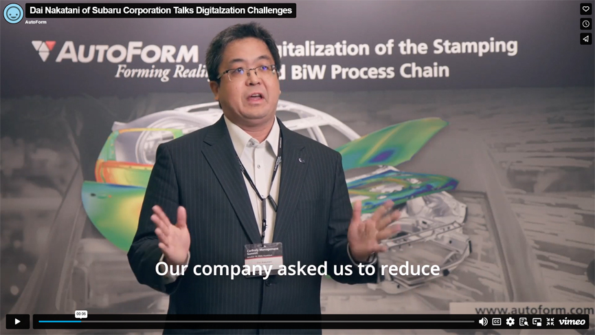Dai Nakatani of Subaru Corporation Talks Digitalzation Challenges