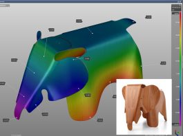 From Plywood to Sheet Metal: Reinterpretation of a Design Icon in Tribute to Charles and Ray Eames.