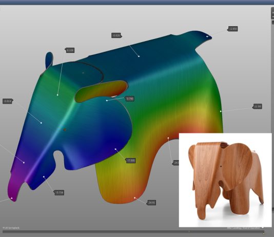 From Plywood to Sheet Metal: Reinterpretation of a Design Icon in Tribute to Charles and Ray Eames.